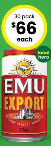The Bottle O Emu Export Block Cans offer