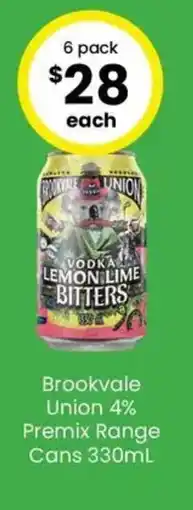 The Bottle O Brookvale Union 4% Premix Range Cans offer