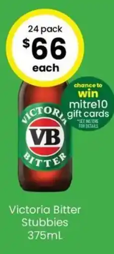 The Bottle O Victoria Bitter Stubbies offer