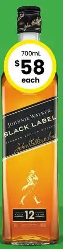 The Bottle O Johnnie walker black label offer