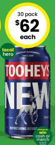 The Bottle O Tooheys New Block Cans offer