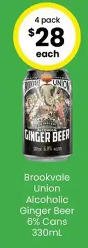 The Bottle O Brookvale Union Alcoholic Ginger Beer 6% Cans offer