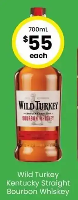 The Bottle O Wild Turkey Kentucky Straight Bourbon Whiskey offer