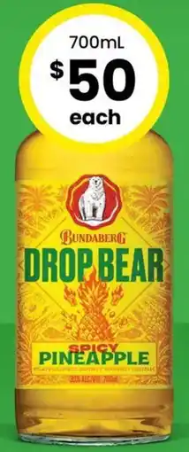 The Bottle O Bundaberg Drop Bear Spicy Pineapple Rum offer
