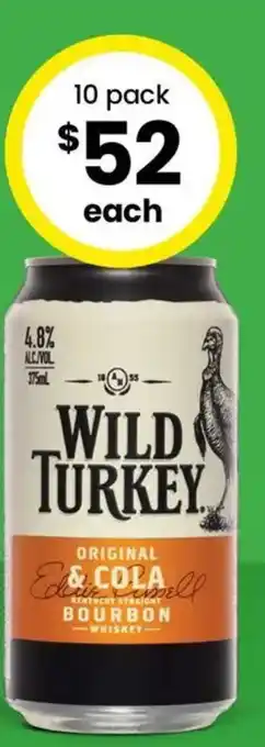 Wild Turkey 4.8% Premix Range Cans