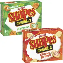 Coles Arnott's Shapes Crackers-190g offer