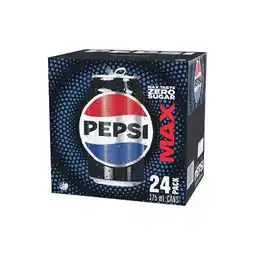Woolworths Pepsi Max, Solo No Sugar or Mountain Dew No Sugar Soft Drink Varieties 24 x 375ml offer