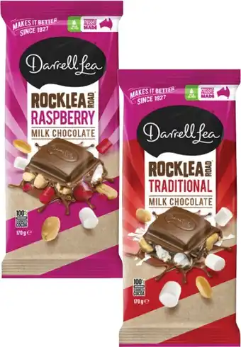 Coles Darrell Lea Block Chocolate-170g offer