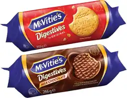 Coles McVitie's Plain or Chocolate Digestives Biscuits 232g-355g offer