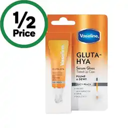 Woolworths Vaseline Gluta-Hya Serum Gloss Tinted Lip Care offer