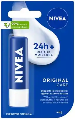 Coles Nivea Original Care Lip Balm offer