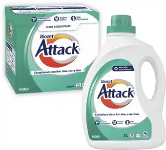 Coles Biozet Attack Regular Laundry Liquid 2 Litre or Powder 2kg offer