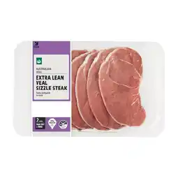 Woolworths Australian Extra Lean Veal Sizzle Steak offer