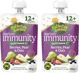Coles NEW Rafferty's Garden 12+ Months Berries, Pear & Oats Pouch offer