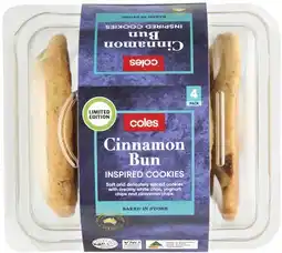 Coles NEW Coles Bakery Cinnamon Bun Inspired Cookies offer