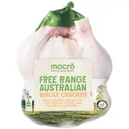 Woolworths Macro Free Range Australian Fresh Whole Plain RSPCA Approved Chicken offer