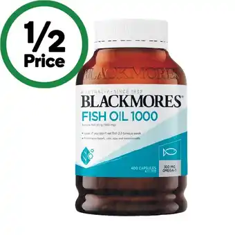 Woolworths Blackmores Fish Oil 1000mg Omega-3 Capsules offer