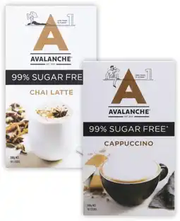 Coles Avalanche 99% Sugar Free Chai Latte or Coffee Sachets 10 Pack offer