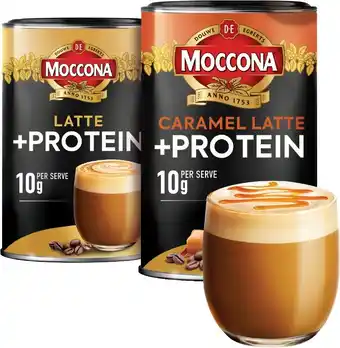 Coles Moccona Latte + Protein Coffee-168g offer