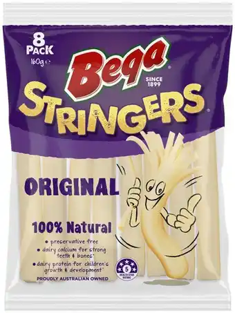 Coles Bega Cheese Stringers 160g offer