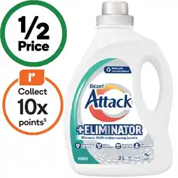 Woolworths Biozet Attack Plus Laundry Liquid 2 Litre or Powder 2 kg offer