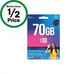 Woolworths Lebara $30 Starter Pack offer