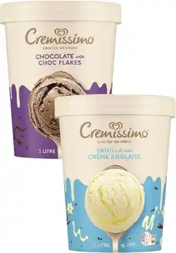Coles Streets Cremissimo Ice Cream Tub offer