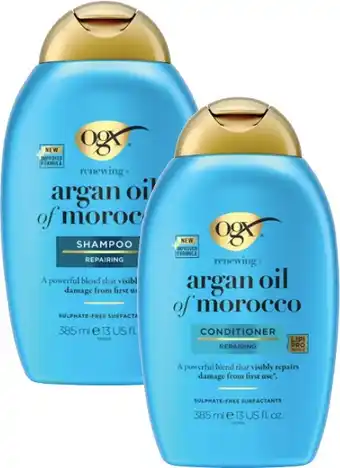 Coles Ogx Argan Oil of Morocco Shampoo or Conditioner 385mL offer