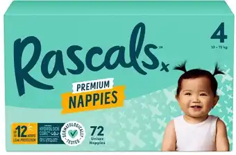 Coles Rascals Premium Jumbo Nappies-108 Pack offer