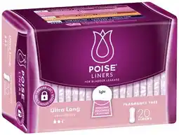 Coles Poise Ultra Long Continence Liners offer