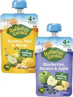 Coles Rafferty's Garden 4+ Months, 6+ Months or 8+ Months Baby Food Pouch 120g offer