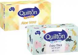 Coles Quilton 3-Ply Facial Tissues-110 Pack offer