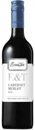 Coles Evans & Tate E&T Cabernet Merlot offer
