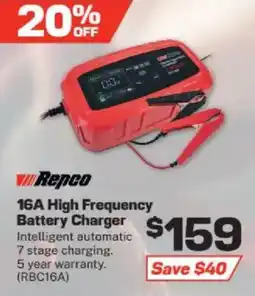 Repco 16A High Frequency Battery Charger offer