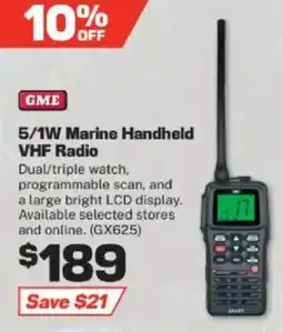 Repco 5/1W Marine Handheld VHF Radio offer