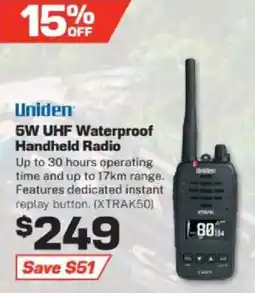 Repco 5W UHF Waterproof Handheld Radio offer