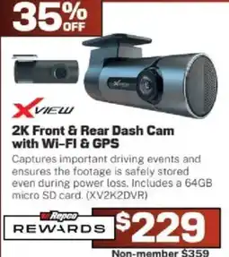Repco 2K Front & Rear Dash Cam with WI-FI & GPS offer
