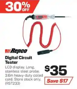 Repco Digital Circuit Tester offer
