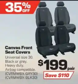 Repco Canvas Front Seat Covers offer