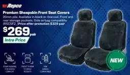Repco Premium Sheepskin Front Seat Covers offer