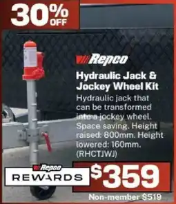 Repco Hydraulic Jack & Jockey Wheel Kit offer