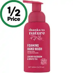 Woolworths Thanks to Nature Foaming Hand Wash offer