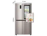The Good Guys LG 687L Side by Side Fridge with InstaView Door-in-Door in Stainless Finish offer
