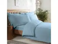 Lincraft Cambridge House Super Soft Jersey Quilt Cover Set SB - Light Blue offer