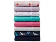 BIG W K-D Kids Plain or Print Flannelette Sheet Set SB - Assorted Colours offer