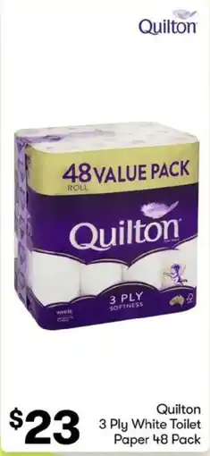 BIG W Quilton 3 Ply White Toilet Paper offer