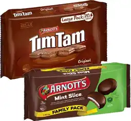 IGA Arnott’s Tim Tam Original or Mint Slice Family Pack 365g offer