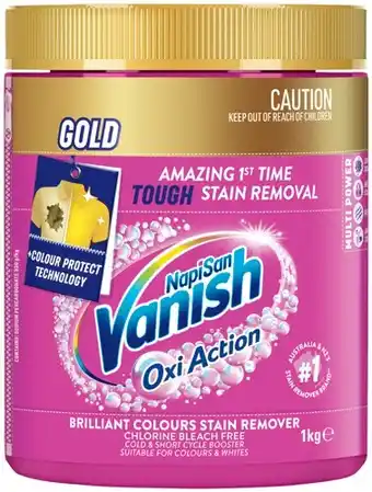 IGA Vanish NapiSan Gold Oxi Action Stain Remover Selected Varieties offer