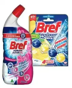 IGA Bref Rim Block Toilet Cleaner 42‑50g or Cleaning Gel 600‑700mL Selected Varieties offer