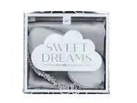 Designer Brands Sweet Dreams Pillow Case & Sleep Mask Set Pearl Grey
